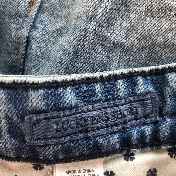 Lucky Brand Jean Shorts Pom Pom Trim 2 / 26 - Picture 12 of 13